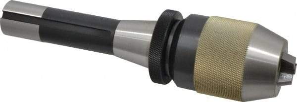 Albrecht - R8, 1/32 to 1/2" Capacity, Steel Integral Shank Drill Chuck - Keyless, Taper Shank, 2" Sleeve Diam, 3-5/16" Open Length - Exact Tool & Supply