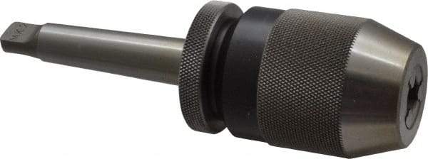 Albrecht - 2MT, 1/32 to 1/2" Capacity, Steel Integral Shank Drill Chuck - Keyless, Taper Shank, 2" Sleeve Diam, 3-3/8" Open Length - Exact Tool & Supply