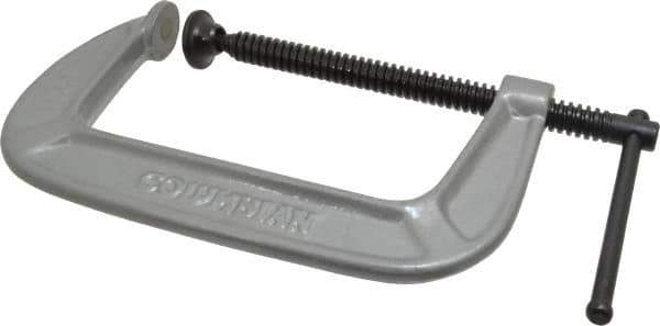 Wilton - Light-Duty 6" Max Opening, 3-1/4" Throat Depth, Ductile Iron Standard C-Clamp - 1,400 Lb Capacity, 0" Min Opening, Standard Throat Depth - Exact Tool & Supply