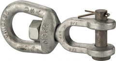 Made in USA - 7, 200 Lbs. Load Limit, 8 Inches Long x 3/4 Inch Diameter Jaw Eye Swivel - Exact Tool & Supply