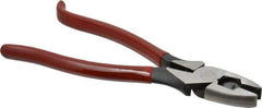 Proto - 9-1/4" OAL, 1-9/16" Jaw Length x 1-9/32" Jaw Width, Ironworker's Pliers - Standard Jaw, Standard Head, Plastisol Handles - Exact Tool & Supply