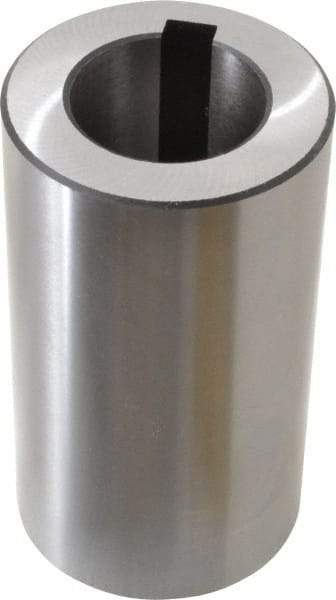 Interstate - 1-1/4 Inch Hole Diameter, 2-1/8 Inch Outside Diameter, 3-3/4 Inch Long, Alloy Steel Machine Tool Arbor Bushing - 0.0004 Inch Runout, Use with Milling Machine Arbors - Exact Tool & Supply