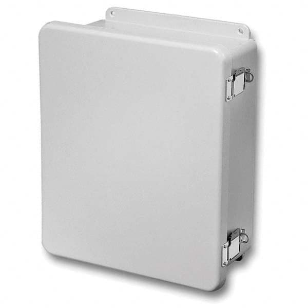 Wiegmann - NEMA 4X Fiberglass Standard Enclosure with Continuous Hinge Cover - Exact Tool & Supply