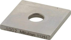 Mitutoyo - 0.1002" Square Steel Gage Block - Accuracy Grade 0, Includes Certificate of Inspection - Exact Tool & Supply