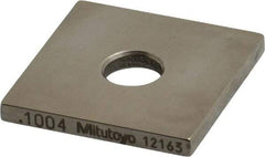 Mitutoyo - 0.1004" Square Steel Gage Block - Accuracy Grade 0, Includes Certificate of Inspection - Exact Tool & Supply