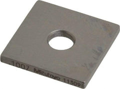 Mitutoyo - 0.1007" Square Steel Gage Block - Accuracy Grade 0, Includes Certificate of Inspection - Exact Tool & Supply
