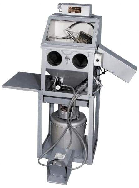 Trinco - 21" Wide x 33-1/2" High x 18-1/2" Deep Bench Sandblaster - Working Dimensions 20" Wide x 18" High x 18" Deep - Exact Tool & Supply