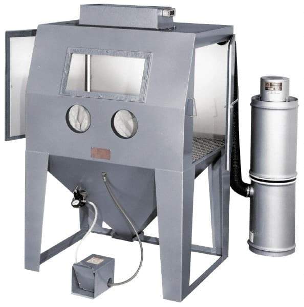 Trinco - 53" Wide x 78" High x 37" Deep Floor Sandblaster - Working Dimensions 48" Wide x 36" High x 36" Deep - Exact Tool & Supply