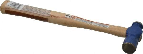 Vaughan Bushnell - 1/2 Lb Head Ball Pein Hammer - Hickory Handle, 12" OAL - Exact Tool & Supply