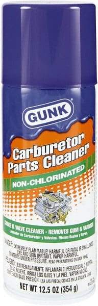 Gunk - Nonchlorinated Carburetor & Parts Cleaner - 15 oz Aerosol Can - Exact Tool & Supply