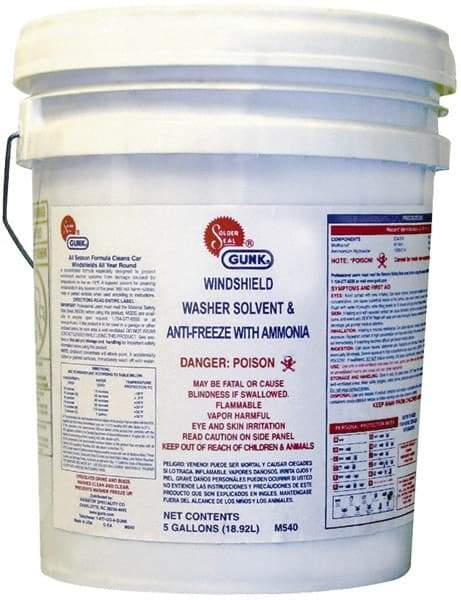Gunk - Windshield Washer Fluid - 5 Gal Pail - Exact Tool & Supply