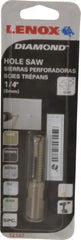 Lenox - 1/4" Diam, 1-1/8" Cutting Depth, Hole Saw - Diamond Grit Saw, Continuous Edge - Exact Tool & Supply