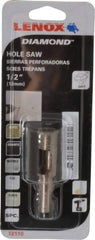 Lenox - 1/2" Diam, 1-1/8" Cutting Depth, Hole Saw - Diamond Grit Saw, Continuous Edge - Exact Tool & Supply