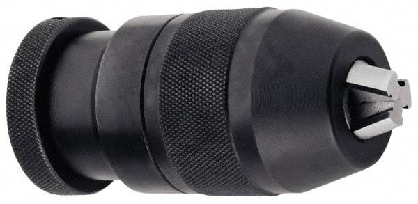 Accupro - 3/8-24, 1/16 to 1/2" Capacity, Threaded Mount Drill Chuck - Keyless, 40mm Sleeve Diam, 76mm Open Length - Exact Tool & Supply
