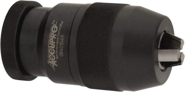 Accupro - JT6, 1/8 to 5/8" Capacity, Tapered Mount Drill Chuck - Keyless, 52mm Sleeve Diam, 95mm Open Length - Exact Tool & Supply