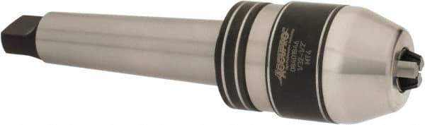 Accupro - 4MT, 1/32 to 1/2" Capacity, Integral Shank Drill Chuck - Keyed, Taper Shank, 54mm Sleeve Diam, 85mm Open Length - Exact Tool & Supply