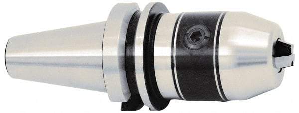 Accupro - BT40, 1/8 to 5/8" Capacity, Integral Shank Drill Chuck - Keyed, Taper Shank, 57mm Sleeve Diam, 99mm Open Length - Exact Tool & Supply