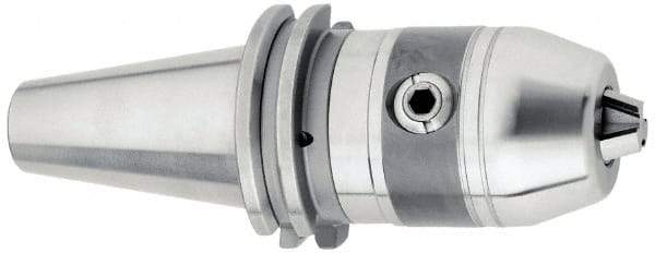 Accupro - CAT50, 1/32 to 1/2" Capacity, Integral Shank Drill Chuck - Keyed, Taper Shank, 54mm Sleeve Diam, 94mm Open Length - Exact Tool & Supply