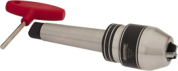 Accupro - 4MT, 1/8 to 5/8" Capacity, Integral Shank Drill Chuck - Keyed, Taper Shank, 57mm Sleeve Diam, 88mm Open Length - Exact Tool & Supply