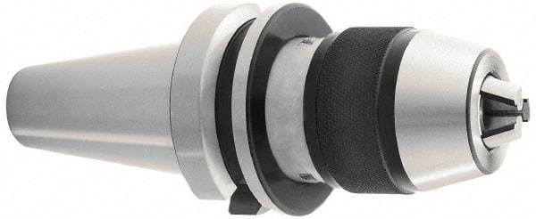 Accupro - BT40/110, 1/32 to 3/8" Capacity, Integral Shank Drill Chuck - Keyless, Taper Shank, 43mm Sleeve Diam, 109mm Open Length - Exact Tool & Supply