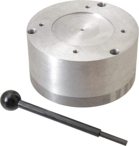 Suburban Tool - Standard Pole Round Permanent Magnetic Rotary Chuck - 5-1/2" Wide x 3" High, Ceramic - Exact Tool & Supply