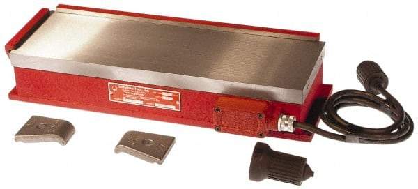 Suburban Tool - 36-1/2" Long x 12" Wide x 3-1/4" High, 300 Watts, Rectangular, Electromagnetic Chuck - 1/8" Pole Width, Longitudinal Pole Alignment - Exact Tool & Supply