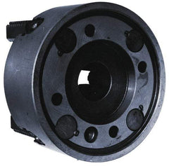 Bison - 4 Jaws, 20" Diam, Independent Manual Lathe Chuck - Plain Back Mount Spindle, Reversible, 500 Max RPM, 4.9213" Through Hole Diam, Cast Iron - Exact Tool & Supply