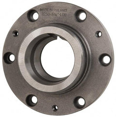 Bison - Adapter Back Plate for 15-3/4" Diam Self Centering Lathe Chucks - L-1 Mount, 3.35" Through Hole Diam, 15.83" OD, 1.1" Flange Height, Cast Iron - Exact Tool & Supply