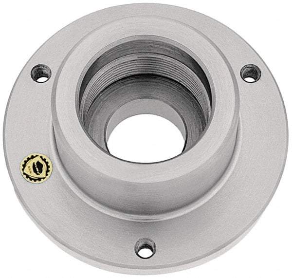 Bison - Adapter Back Plate for 8" Diam Self Centering Lathe Chucks - L-00 Mount, 2-3/4" Through Hole Diam, 6.93mm ID, 7.87" OD, 0.79" Flange Height, Steel - Exact Tool & Supply