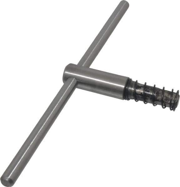 Bison - 10, 12" Chuck Diam Compatibility, Lathe Chuck Key - Compatible with 3-Jaw Chucks, 4-Jaw Chucks, 6-Jaw Chucks, Self Ejecting, 4-23/32" Body Length, 0.5512" Actual Key Square Size - Exact Tool & Supply