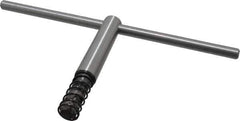Bison - 12, 16" Chuck Diam Compatibility, Lathe Chuck Key - Compatible with 4-Jaw Chucks, Self Ejecting, 6-1/2" Body Length, 9/16" Actual Key Square Size - Exact Tool & Supply