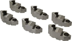 Bison - 10" Max Chuck Diam Compatibility, Steel Tongue & Groove Hard Lathe Top Jaws - 1.28" Wide x 3.74" Long x 2.023" High - Exact Tool & Supply