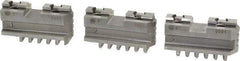 Bison - 5" Max Chuck Diam Compatibility, Steel Tongue & Groove Hard Lathe Master Jaws - 1/2" Groove Width, 0.7874" Wide x 2-1/8" Long - Exact Tool & Supply