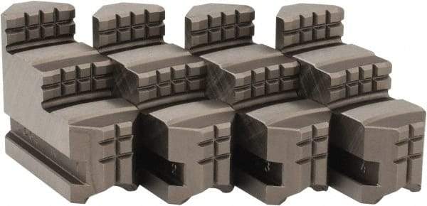 Bison - 8" Max Chuck Diam Compatibility, Steel Master Jaws - 1.2598" Wide x 3.189" Long x 2.4803" High - Exact Tool & Supply