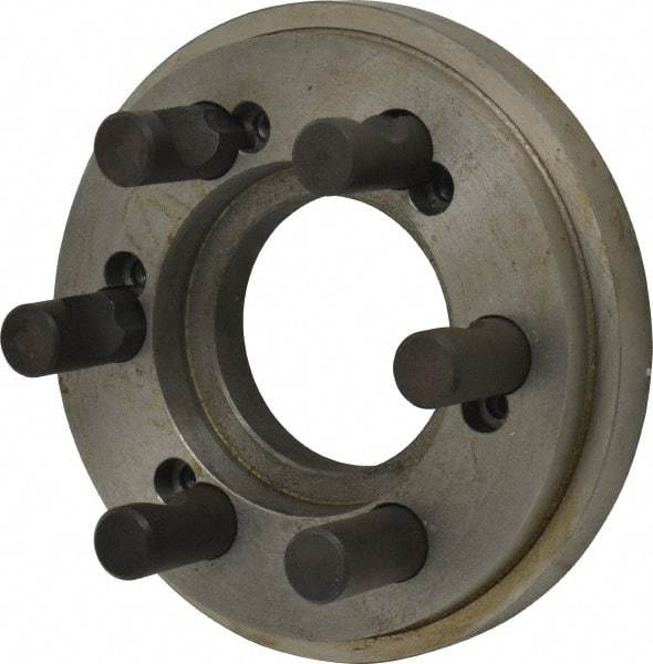 Pratt Burnerd America - Adapter Back Plate for 12" Diam Self Centering Lathe Chucks - D1-6 Mount, 3.285" Through Hole Diam, Steel - Exact Tool & Supply