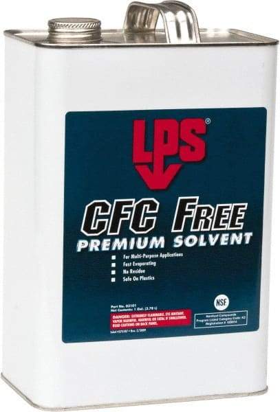 LPS - 1 Gallon Bottle Contact Cleaner - 0°F Flash Point, Flammable, Food Grade, Plastic Safe - Exact Tool & Supply