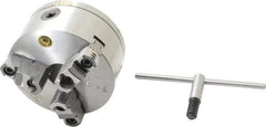 Bison - 3 Jaws, 6" Diam, Self Centering Manual Lathe Chuck - D1-3 Mount Spindle, Reversible, 3,000 Max RPM, 1.6535" Through Hole Diam, 0.0008" Axial Runout, 0.0012" Radial Runout, Cast Iron - Exact Tool & Supply