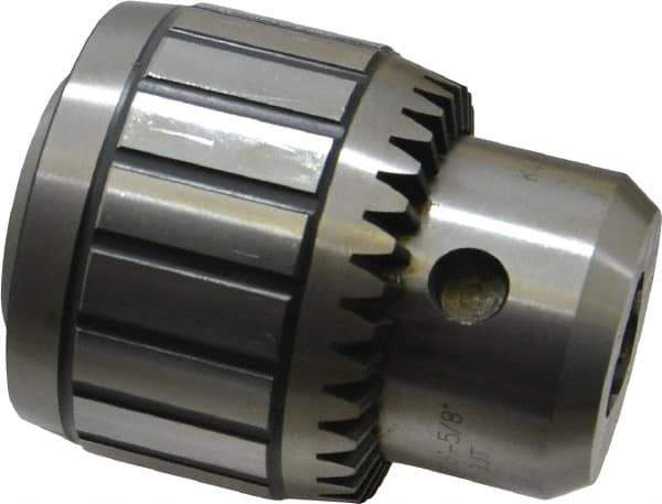 Accupro - JT3, 1/16 to 5/8" Capacity, Tapered Mount Steel Drill Chuck - Keyed, 67mm Sleeve Diam, 81mm Open Length - Exact Tool & Supply