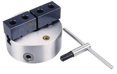 Bison - 2 Jaws, 12" Diam, Self Centering Manual Lathe Chuck - Plain Back Mount Spindle, Reversible, 1,500 Max RPM, 4.0551" Through Hole Diam, 0.0012" Axial Runout, 0.002" Radial Runout, Cast Iron - Exact Tool & Supply