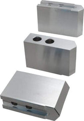 Masterman & Kovil - 10" Chuck Capacity, 1.5mm x 60° Serrated Attachment, Square Soft Lathe Chuck Jaw - 3 Jaws, Aluminum, 1.181" Btw Mount Hole Ctrs, 4.6mm Long x 1-1/2" Wide x 3" High, 0.63" Groove, 12mm Fastener - Exact Tool & Supply