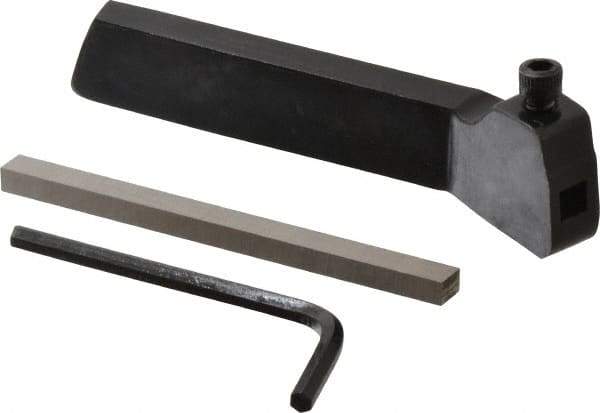 Value Collection - 1/4 Inch Tool Bit, 3/8 Inch Shank Width, Tool Bit Turning Holder - 10 to 12 Inch Lathe Swing, Steel, Left Hand Cut, Compatible with Square Tool Bits - Exact Tool & Supply