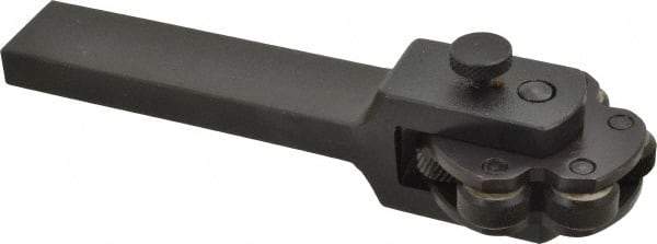 Value Collection - Neutral Cut, Diagonal, 1/2" Wide 1-1/8" High x 6-1/2" Long Rectangle Shank, Revolving-Head Bump Knurlers - 6 Knurls Required (Included), 3/4" Diam x 3/8" Wide Face, 1/4" Hole Diam, Series KT - Exact Tool & Supply