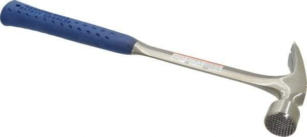 Estwing - 1-3/8 Lb Head, Straight Steel Framing Hammer - 16" OAL, 1-3/64" Face Diam, Milled Face, Steel Handle with Grip - Exact Tool & Supply