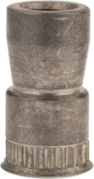 Made in USA - M3x0.50 Metric Coarse, Cadmium-Plated, Steel Knurled Rivet Nut Inserts - 0.76mm to 2.29mm Grip, 4.76mm Drill Size, 5.63mm Body Diam - Exact Tool & Supply