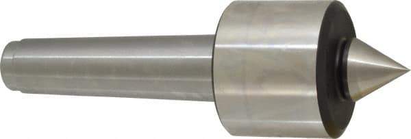 Royal Products - MT4 Taper Shank, 2.45" Head Diam 5,740 Lb Capacity Live Center - 4,500 Max RPM, 2.03" Head Length, 1-1/8" Point Diam, 1-3/16" Point Len, 750 Lb Max Workpc, 7-11/16" OAL, Standard Point - Exact Tool & Supply