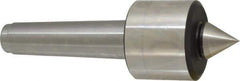 Royal Products - MT4 Taper Shank, 2.45" Head Diam 5,740 Lb Capacity Live Center - 4,500 Max RPM, 2.03" Head Length, 1-1/8" Point Diam, 1-3/16" Point Len, 750 Lb Max Workpc, 7-11/16" OAL, Standard Point - Exact Tool & Supply