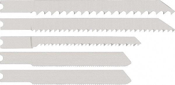 DeWALT - 15 Piece, 3" to 4" Long, 5 to 12 Teeth per Inch, Bi-Metal Jig Saw Blade Set - Toothed Edge, U-Shank - Exact Tool & Supply