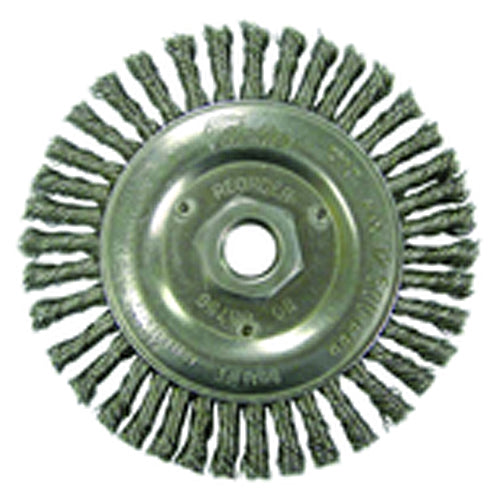 5″ Diameter-5/8″-11 Arbor Hole - Stringer Bead Twist Steel Wire Straight Wheel