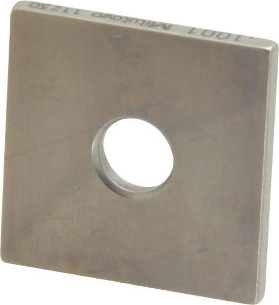 Mitutoyo - 0.1001" Square Steel Gage Block - Accuracy Grade 0, Includes Certificate of Inspection - Exact Tool & Supply