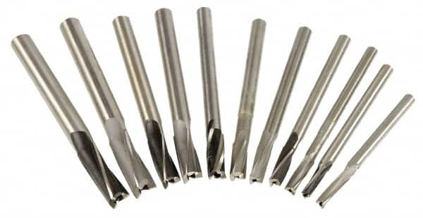 Value Collection - 11 Piece, 3 Flutes, Straight Shank, Interchangeable Pilot Counterbore Set - Exact Tool & Supply